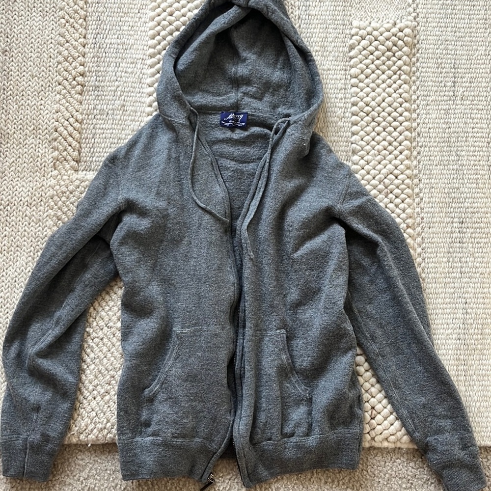 Jeremy Argyle Grey Men’s Large Merino Wool Sweater/Hoodie